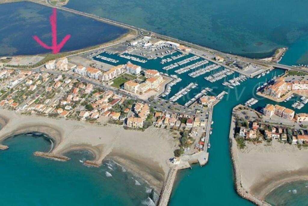 Le Nautica Plage T2 Climatise En Bord De Mer Frontignan Bagian luar foto